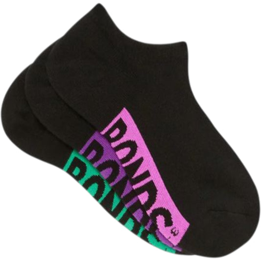 3 Pack Womens Bonds Cushioned No Show Socks Black
