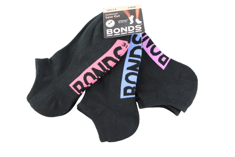 15 Pairs X Bonds Womens Cushioned Logo Low Cut Socks Black 10K