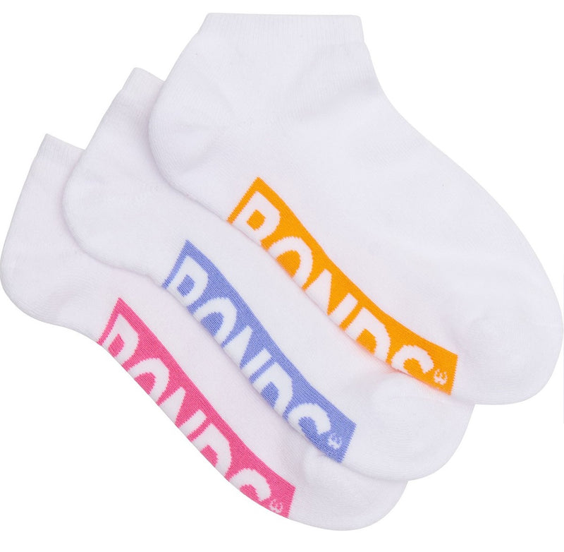 3 Pairs X Bonds Womens Cushioned Logo Low Cut Socks White 09K