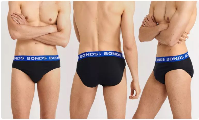 12 X Bonds Mens Hipster Briefs Black Blue Underwear 97K