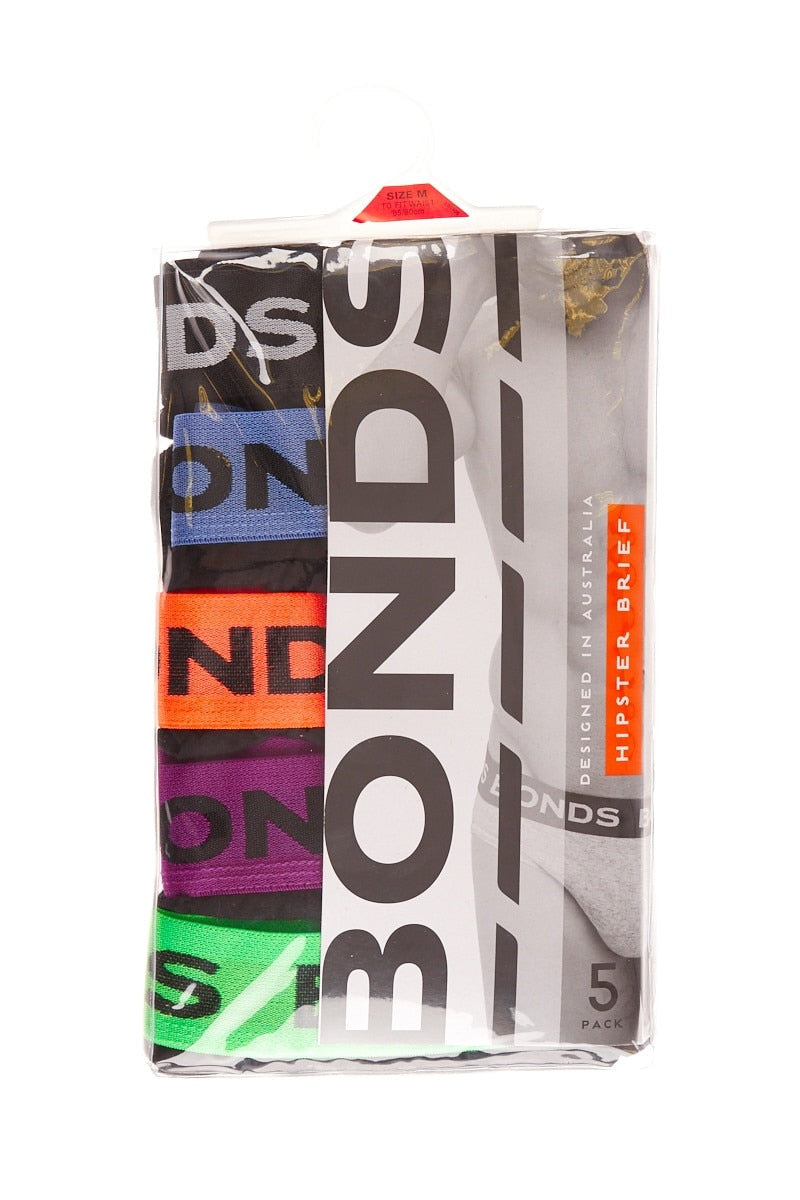 5 Pack Mens Bonds Hipster Briefs Underwear Multi