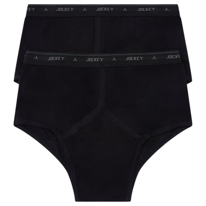 4 x Jockey Mens Classic Y-Front Brief Underwear - Black