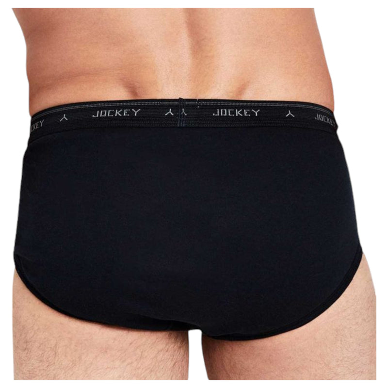 12 X Jockey Mens Classic Y-Front Brief Underwear - Black