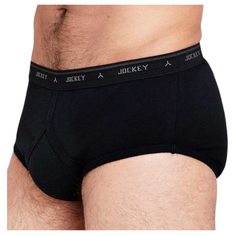 8 x Jockey Mens Classic Y-Front Brief Underwear - Black