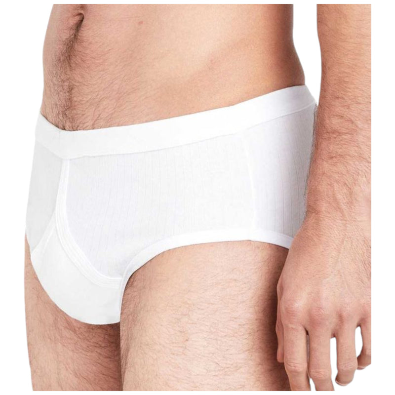 5 x Mens Jockey Comfort Rib Y Front Ribbed Briefs White Underwear