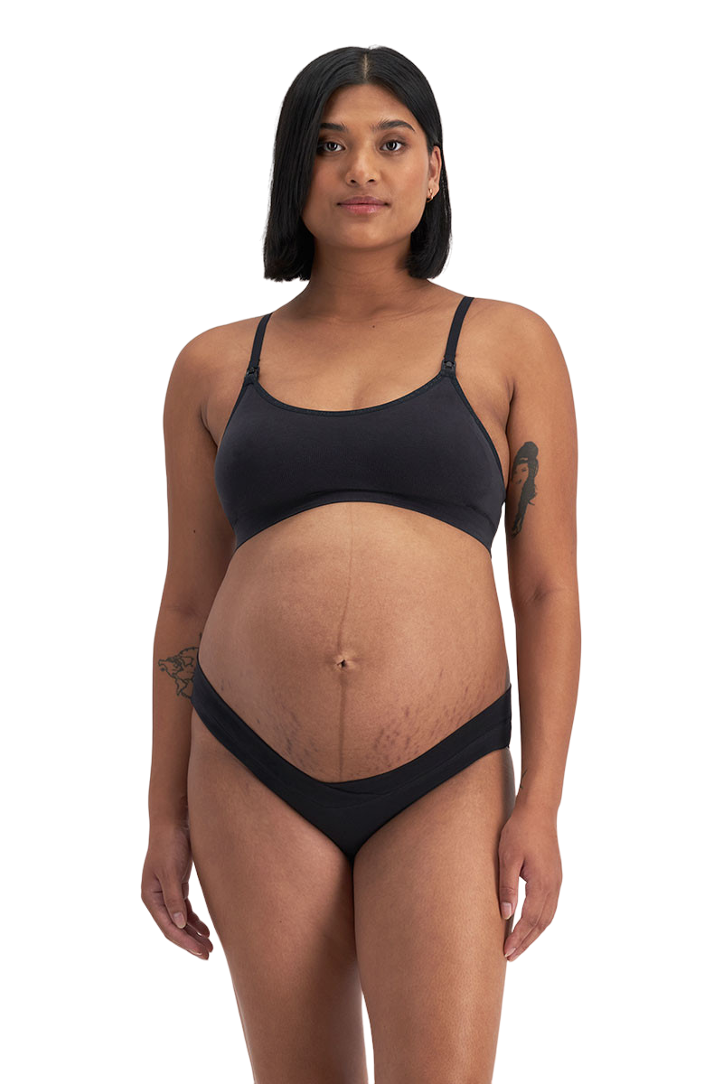 Womens Bonds Maternity Bumps Bikini Briefs Underwear Black