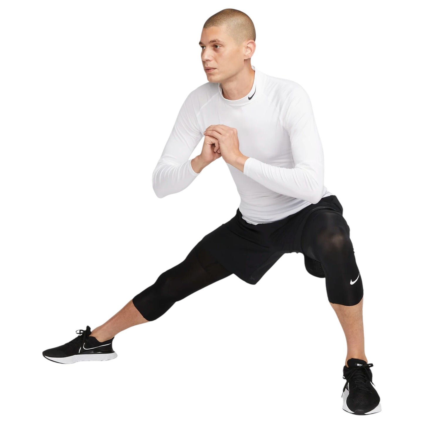 Mens Nike Pro Dri-FIT 3/4-Length Fitness Tights Black