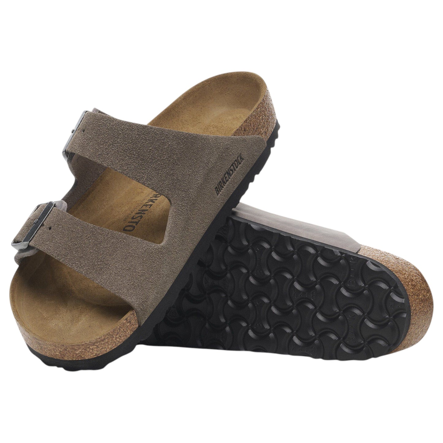 Mens Birkenstock Arizona Oiled/ Suede Leather Regular Sandals Concrete Grey