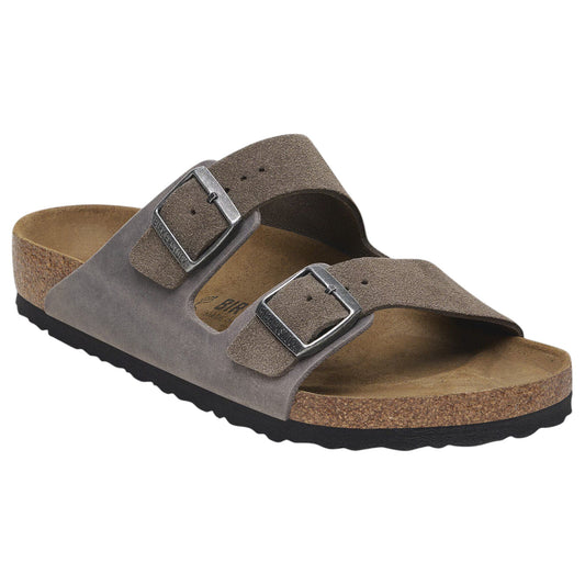 Mens Birkenstock Arizona Oiled/ Suede Leather Regular Sandals Concrete Grey