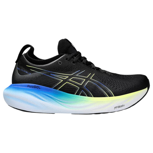 Mens Asics Gel-Nimbus 25 Shoes Black/Glow Yellow