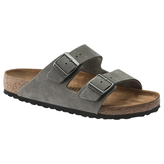 Mens Birkenstock Arizona Desert Buck Nubuck Leather Regular Sandals Whale Grey
