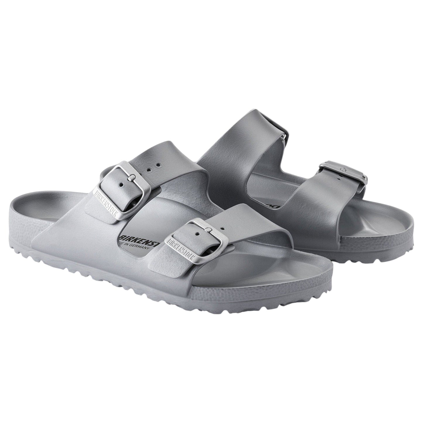 Mens Birkenstock Arizona EVA Regular Sandals Metallic Silver