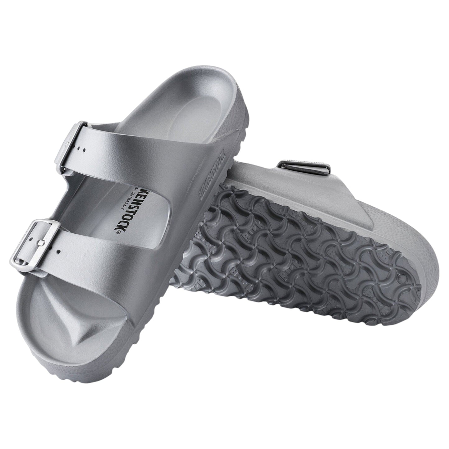 Mens Birkenstock Arizona EVA Regular Sandals Metallic Silver