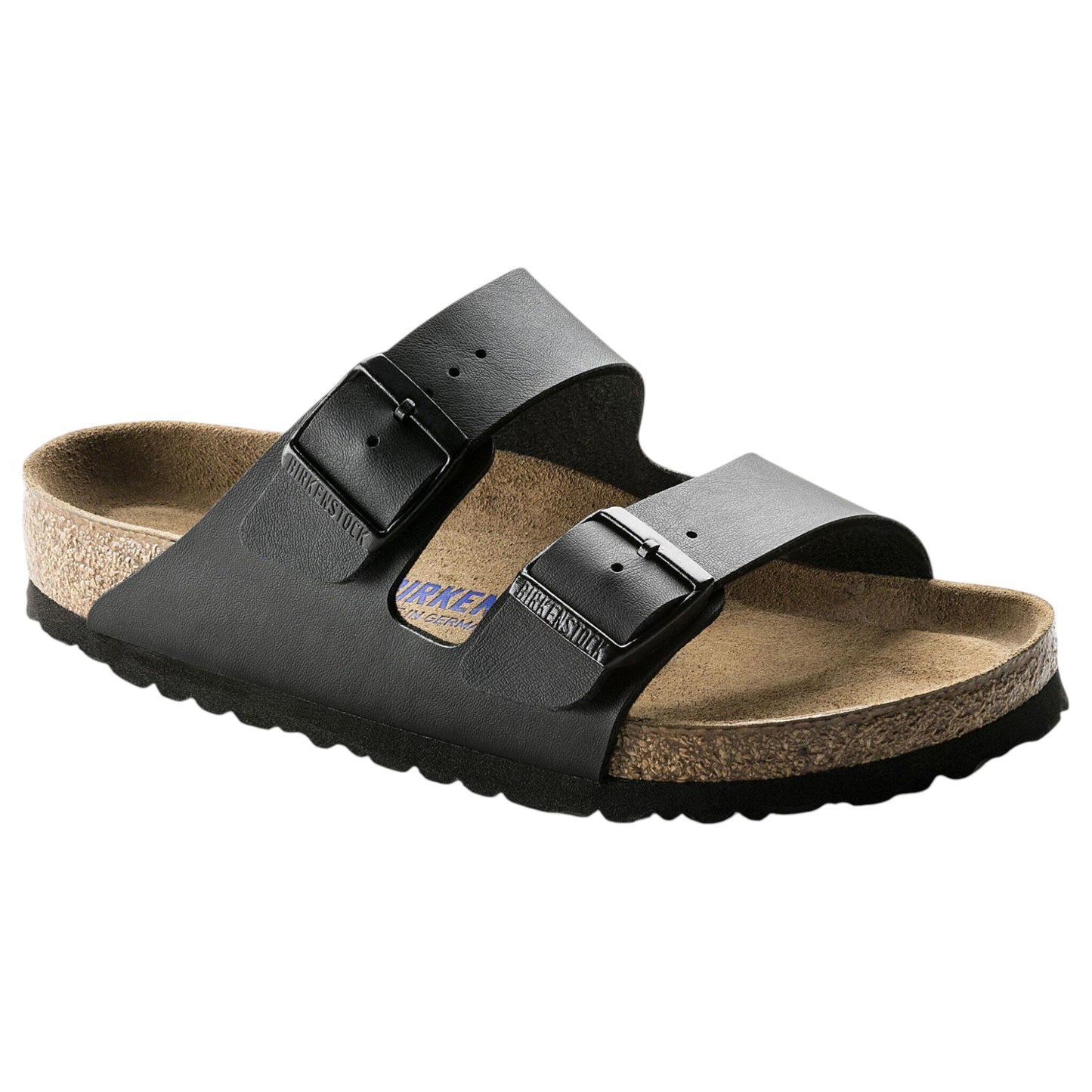 Mens Birkenstock Arizona SFB Birko-Flor Regular Sandals Black