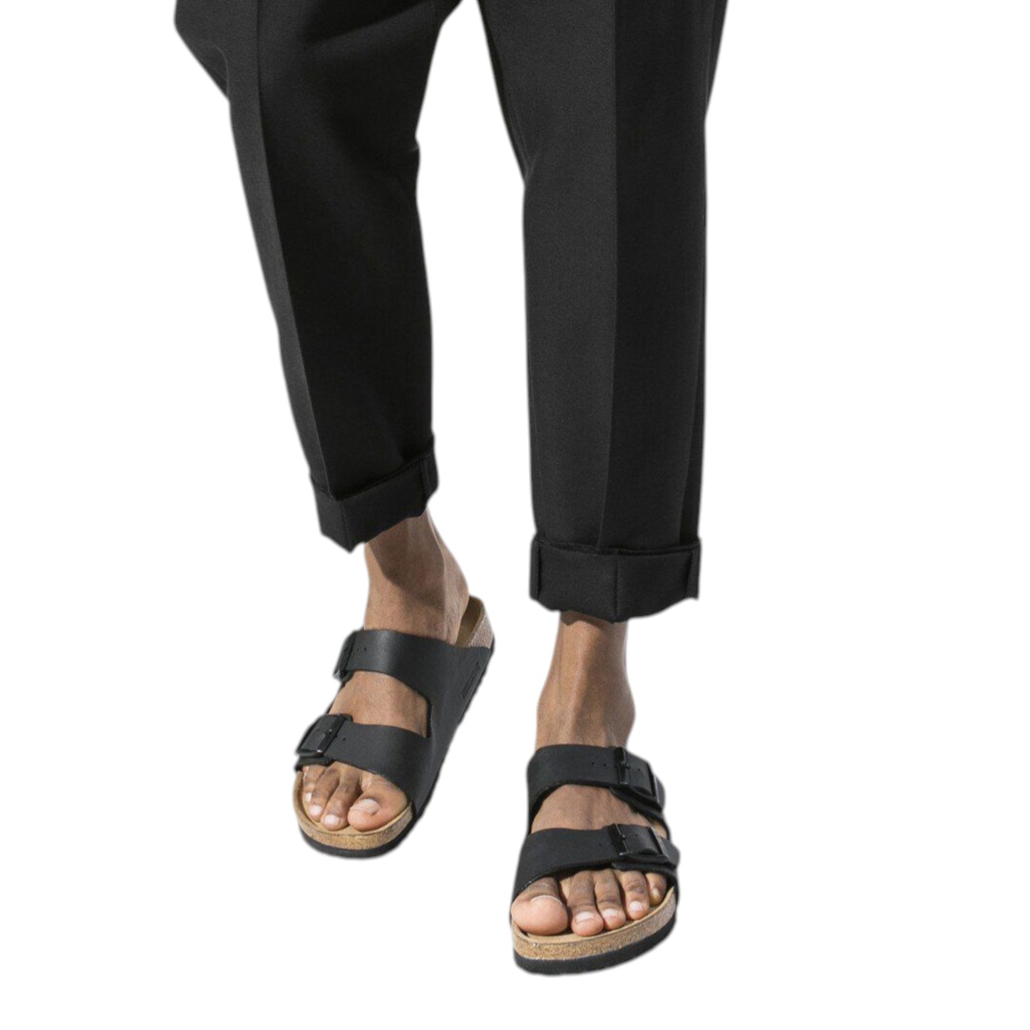 Mens Birkenstock Arizona SFB Birko-Flor Regular Sandals Black
