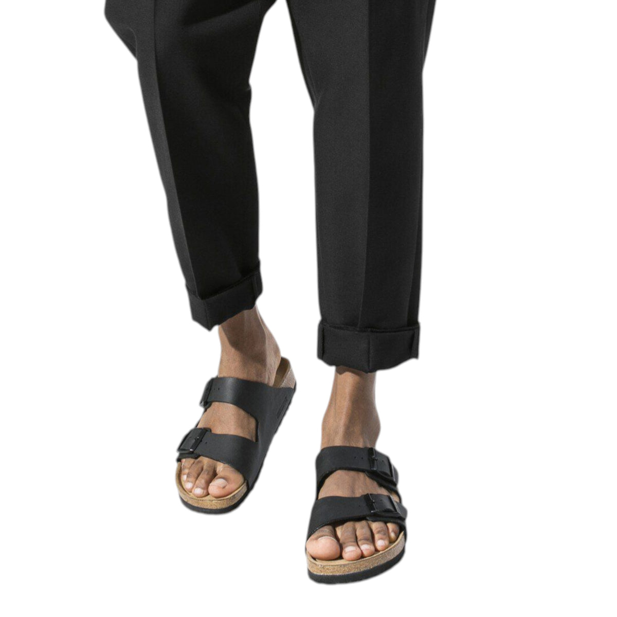 Mens Birkenstock Arizona SFB Birko-Flor Regular Sandals Black