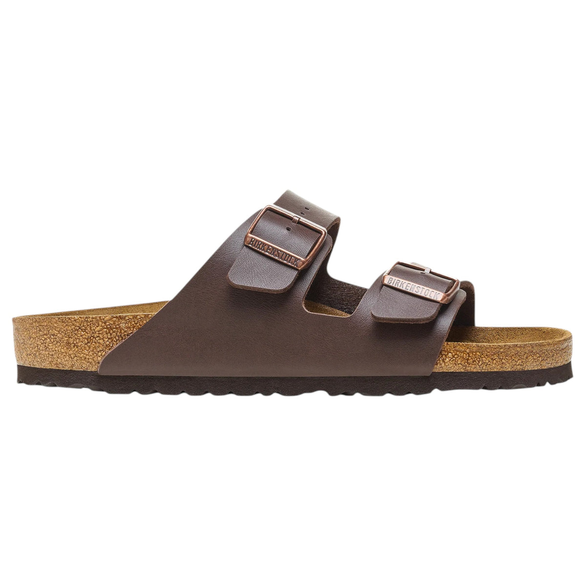 Mens Birkenstock Arizona SFB Birko-Flor Regular Sandals Dark Brown