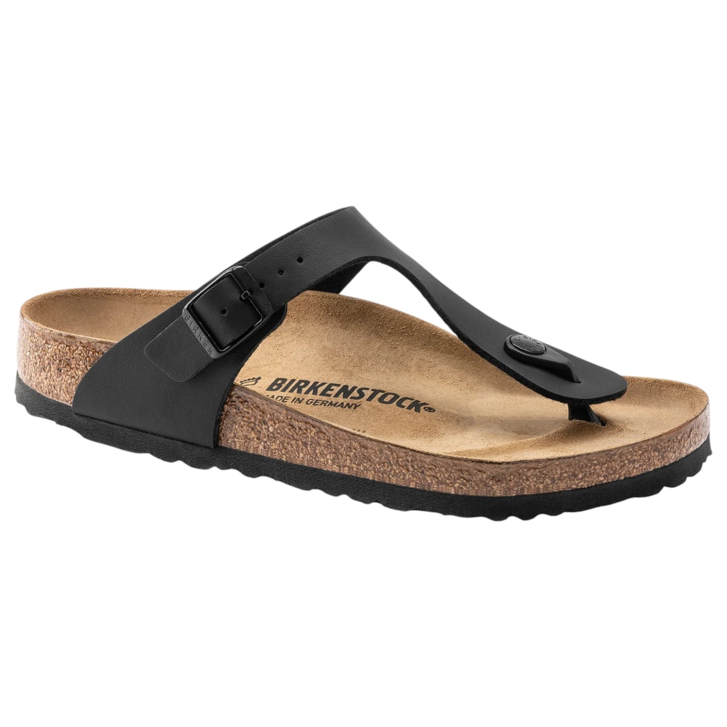 Mens Birkenstock Gizeh Birko-Flor Sandals Black
