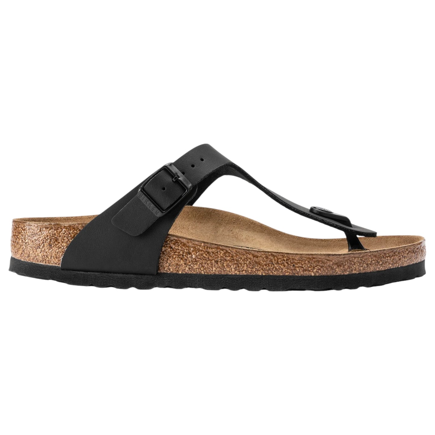 Mens Birkenstock Gizeh Birko-Flor Sandals Black
