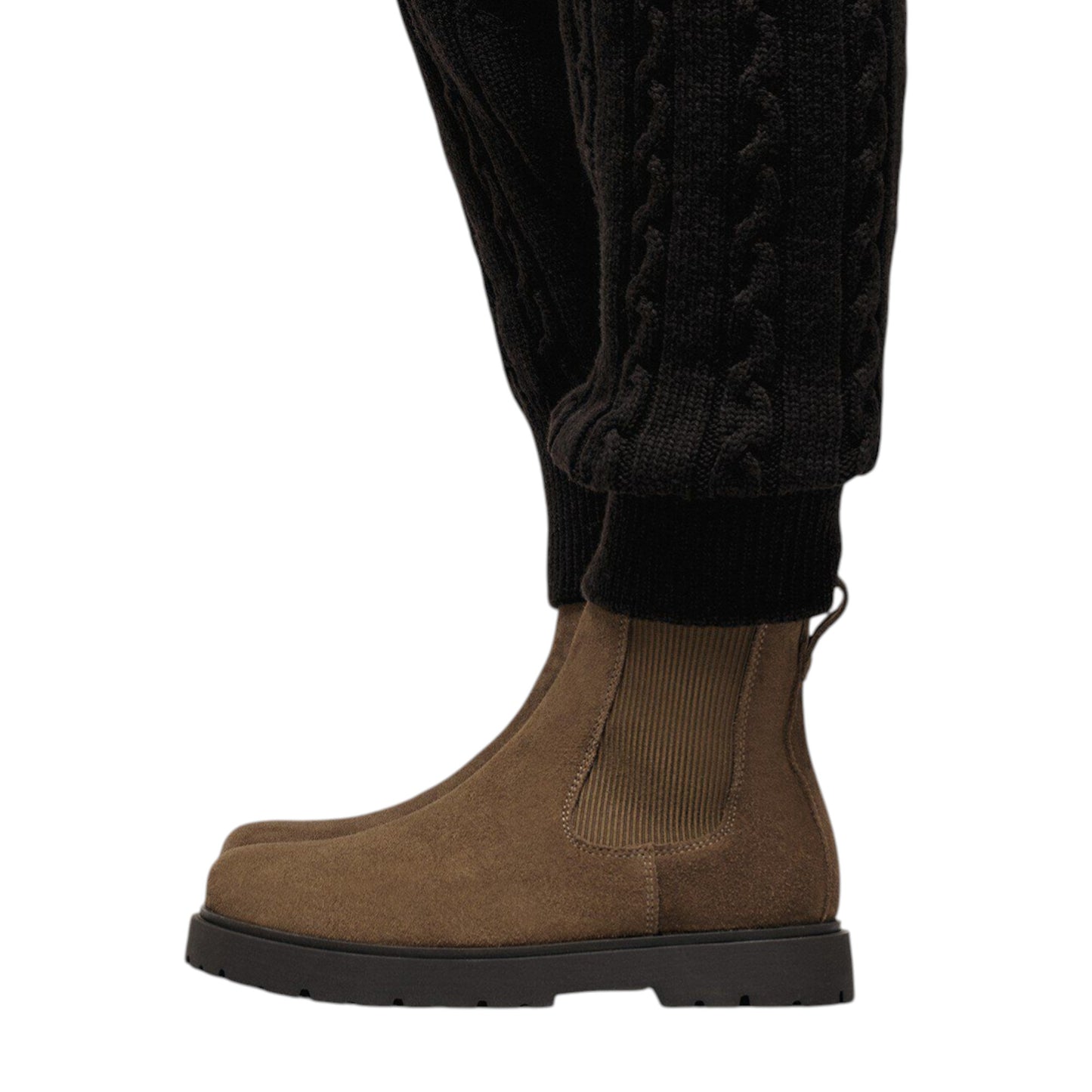 Mens Birkenstock Highwood Suede Leather Boots Dark Tea