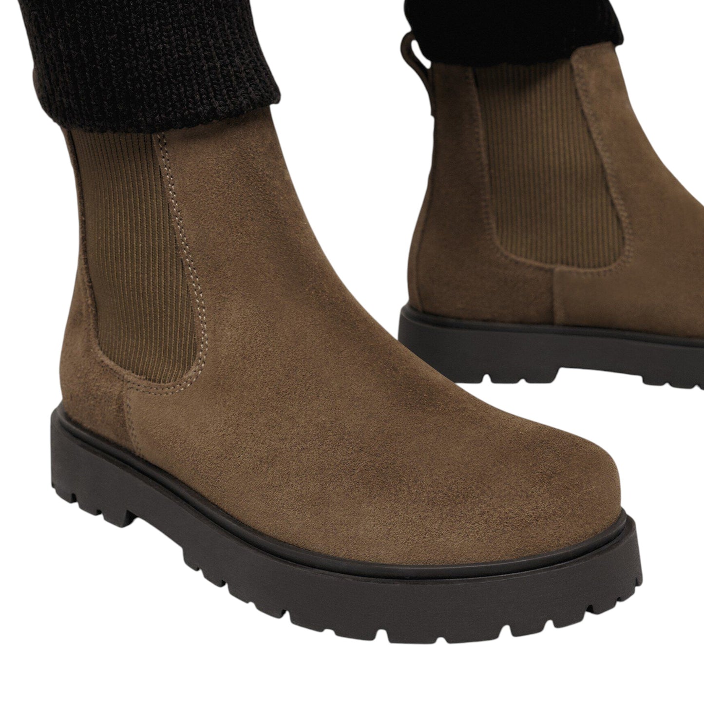 Mens Birkenstock Highwood Suede Leather Boots Dark Tea