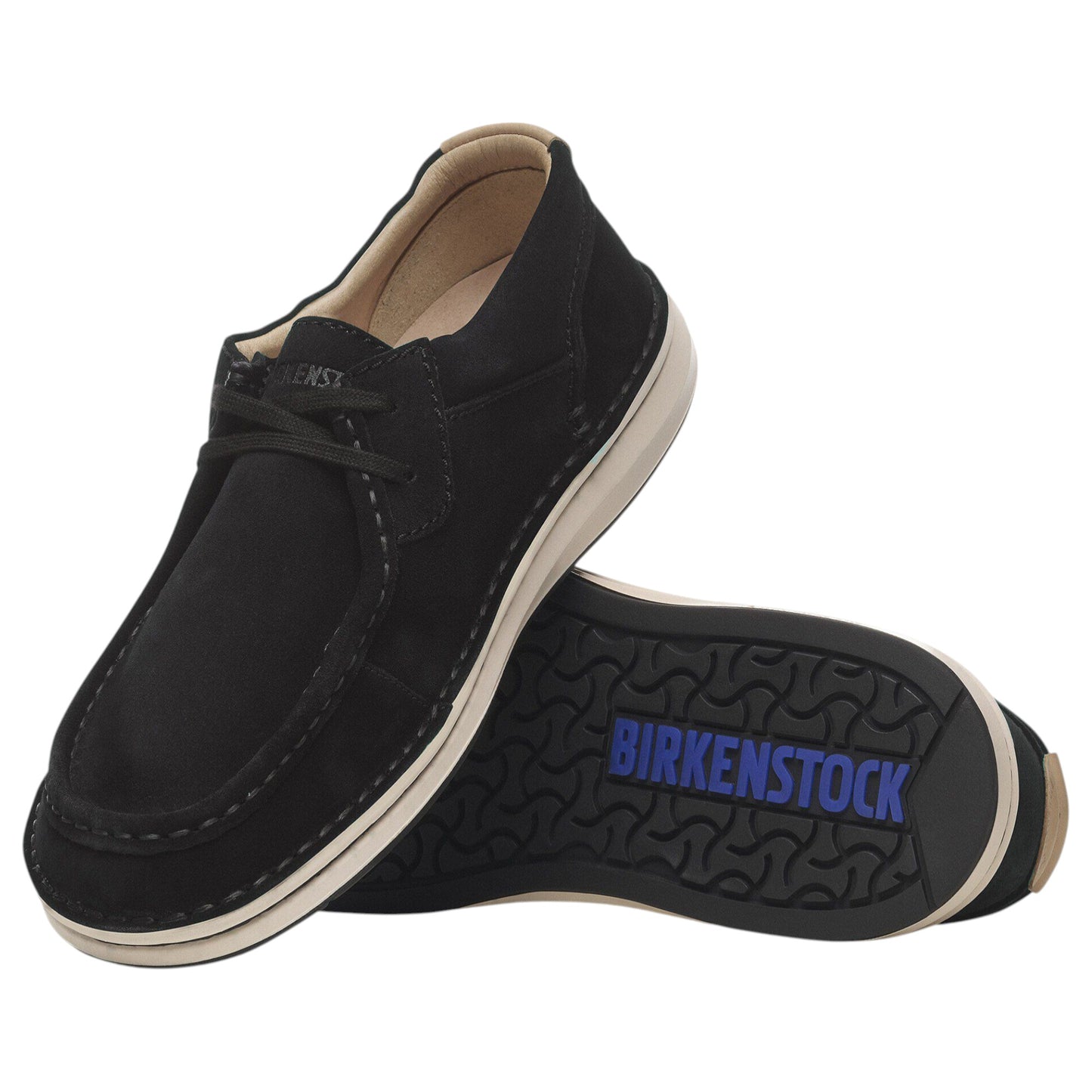 Mens Birkenstock Pasadena Suede Leather Shoes Black
