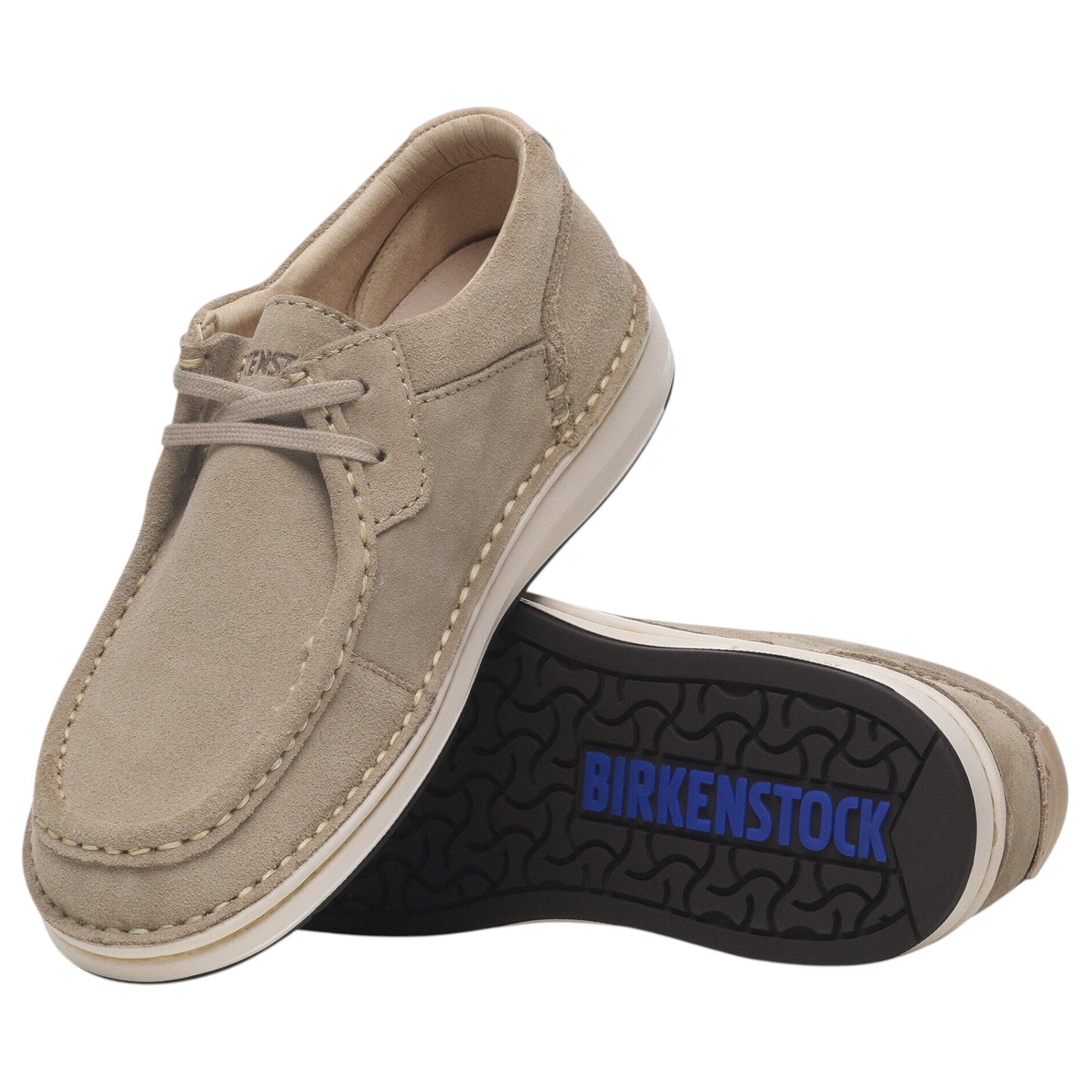 Mens Birkenstock Pasadena Suede Leather Shoes Taupe