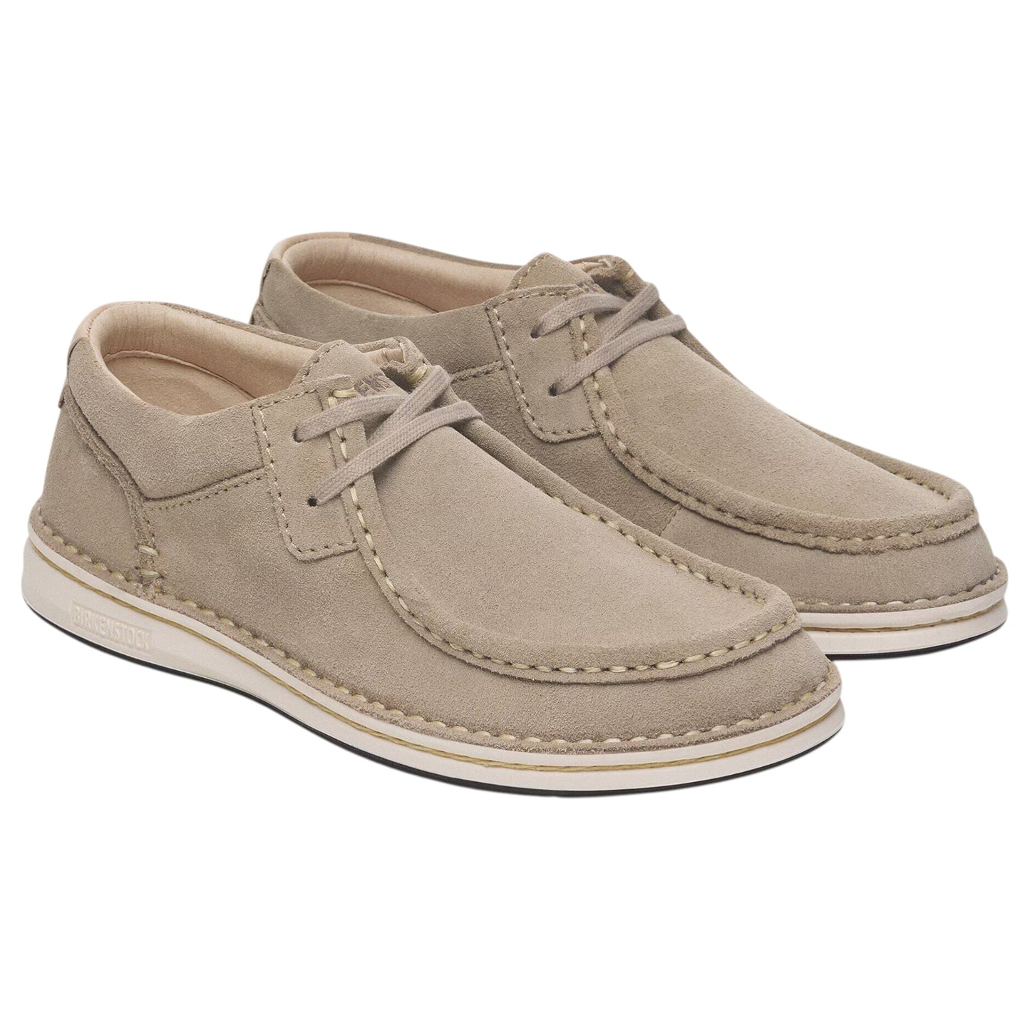 Mens Birkenstock Pasadena Suede Leather Shoes Taupe