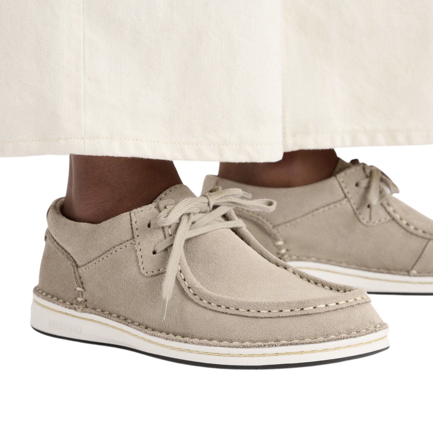 Mens Birkenstock Pasadena Suede Leather Shoes Taupe