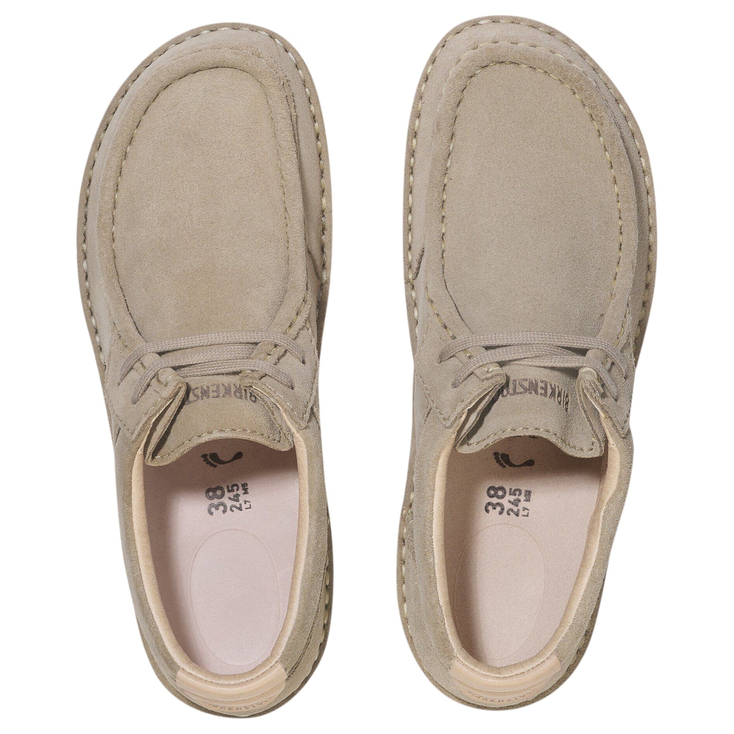 Mens Birkenstock Pasadena Suede Leather Shoes Taupe