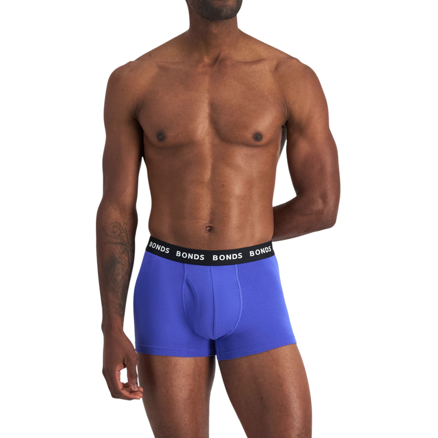 3 Pack Mens Bonds Everyday Trunks Underwear Black/Blue
