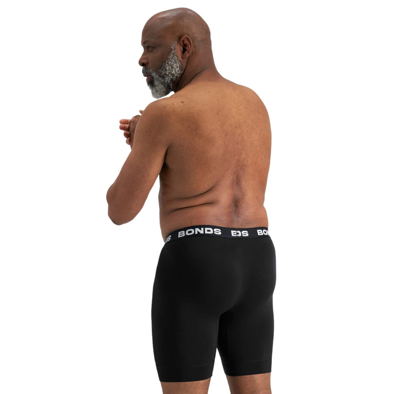 1 x Bonds Mens Total Package Long Trunk Underwear Undies Black