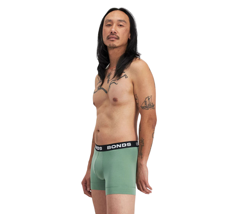 1 x Bonds Mens Total Package Trunk Underwear Undies Green