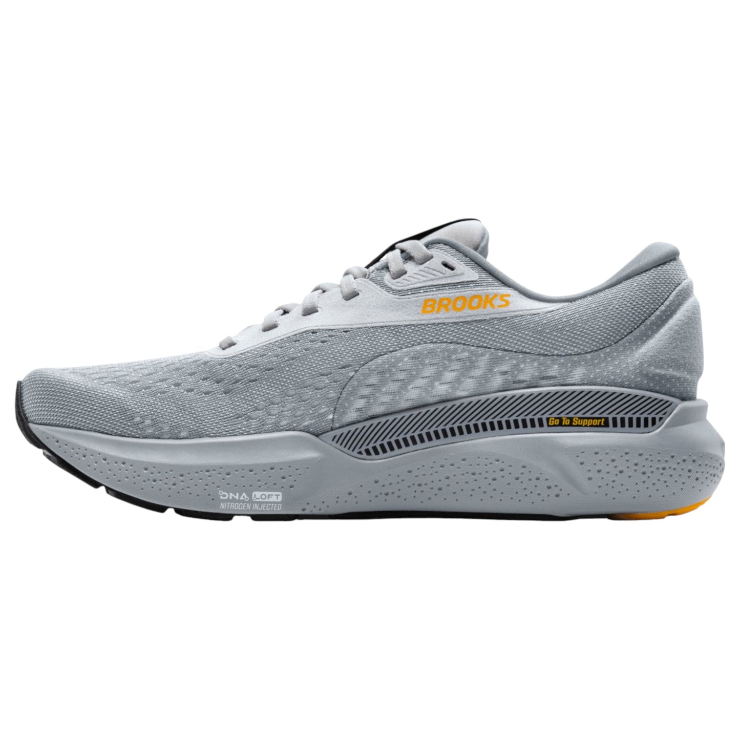 Mens Brooks Adrenaline GTS 24 Shoes Alloy/White/Gold Fusion