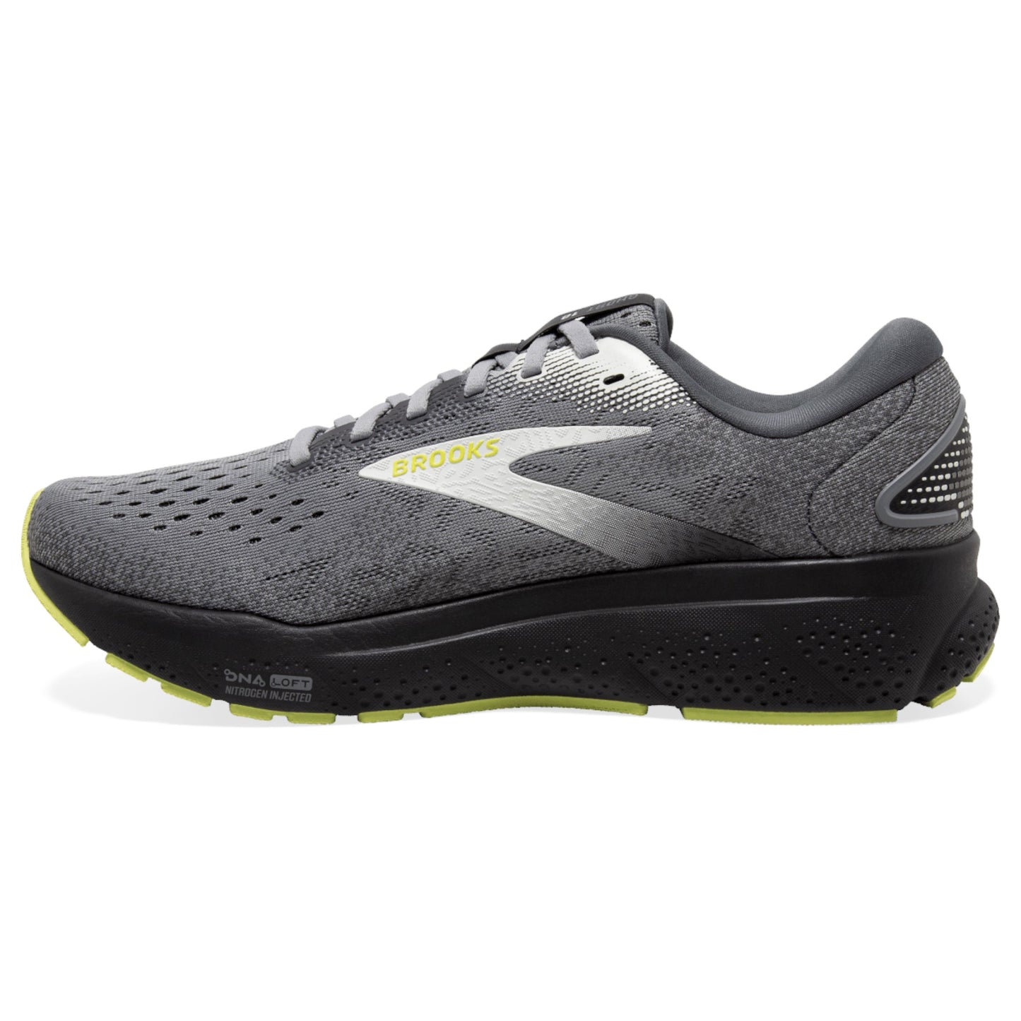 Mens Brooks Ghost 16 Shoes Primer/Grey/Lime