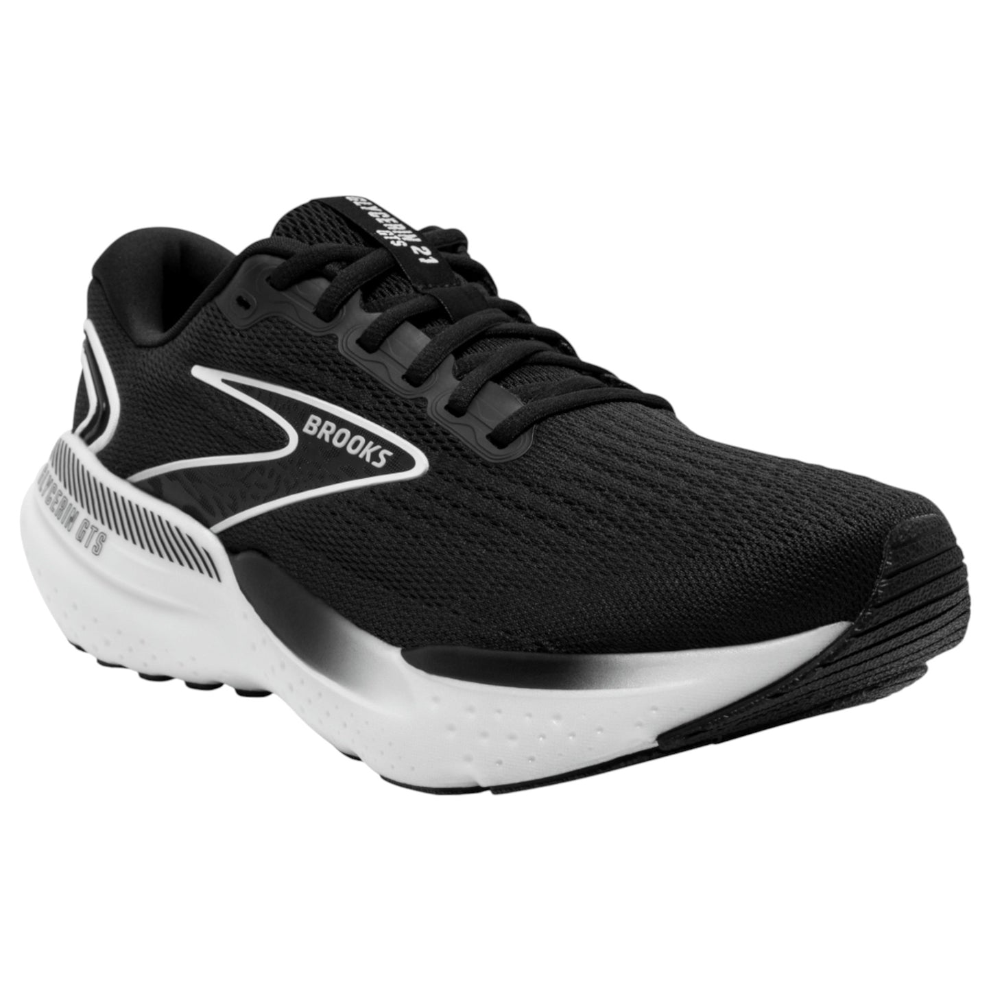 Mens Brooks Glycerin 21 Shoes Black/Grey/White