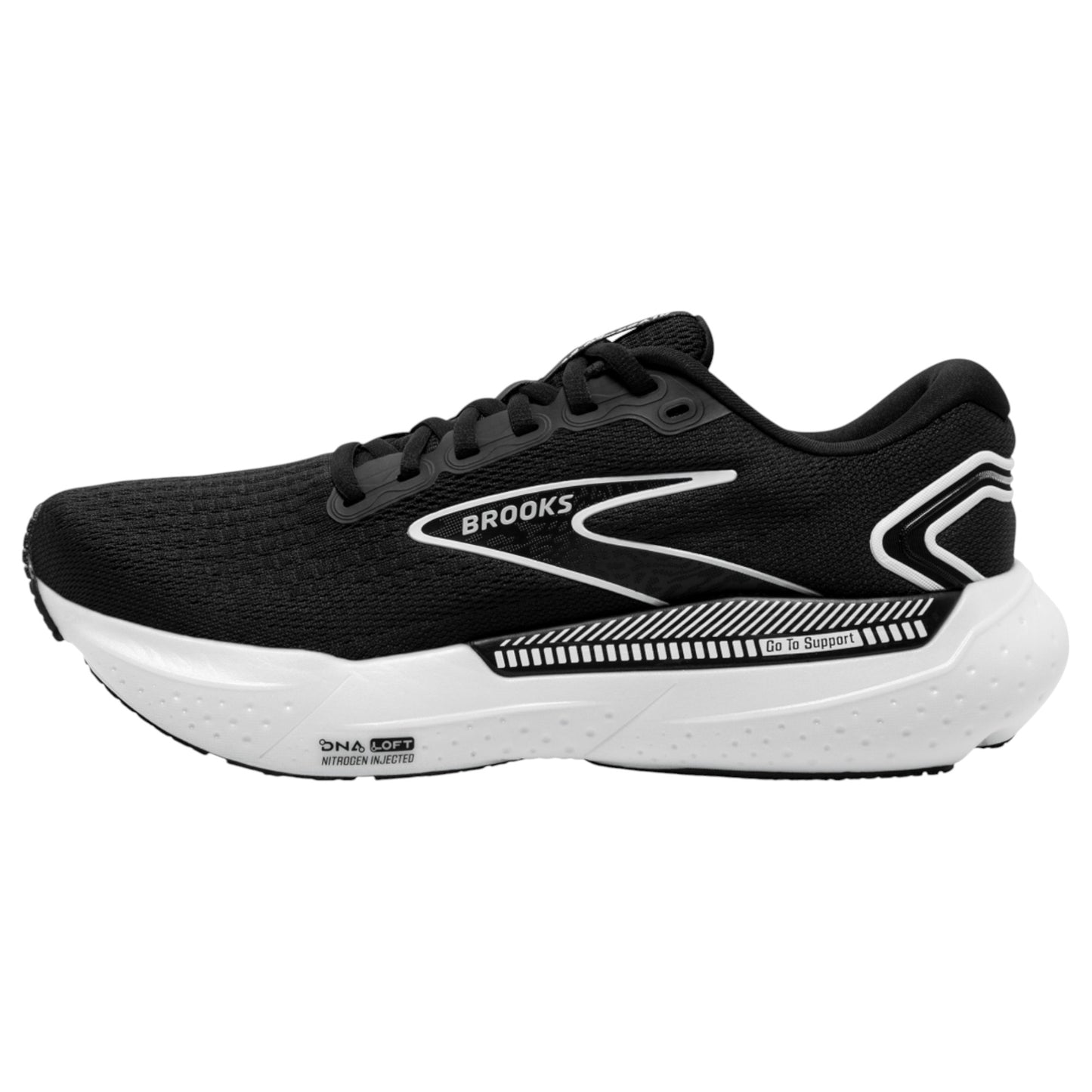 Mens Brooks Glycerin 21 Shoes Black/Grey/White