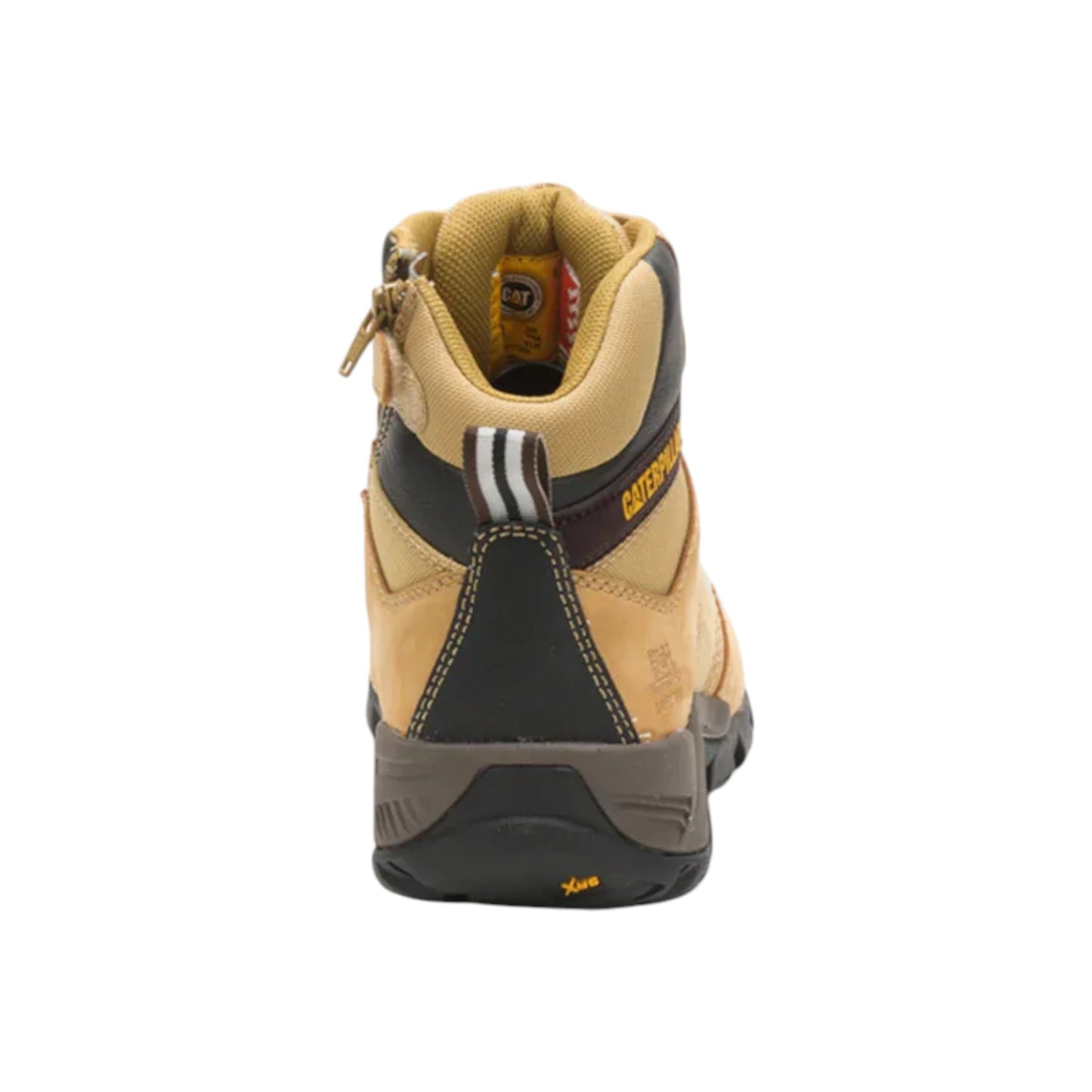 Mens Caterpillar Argon Hi Side Zip St Steel Toe Work Boot Honey