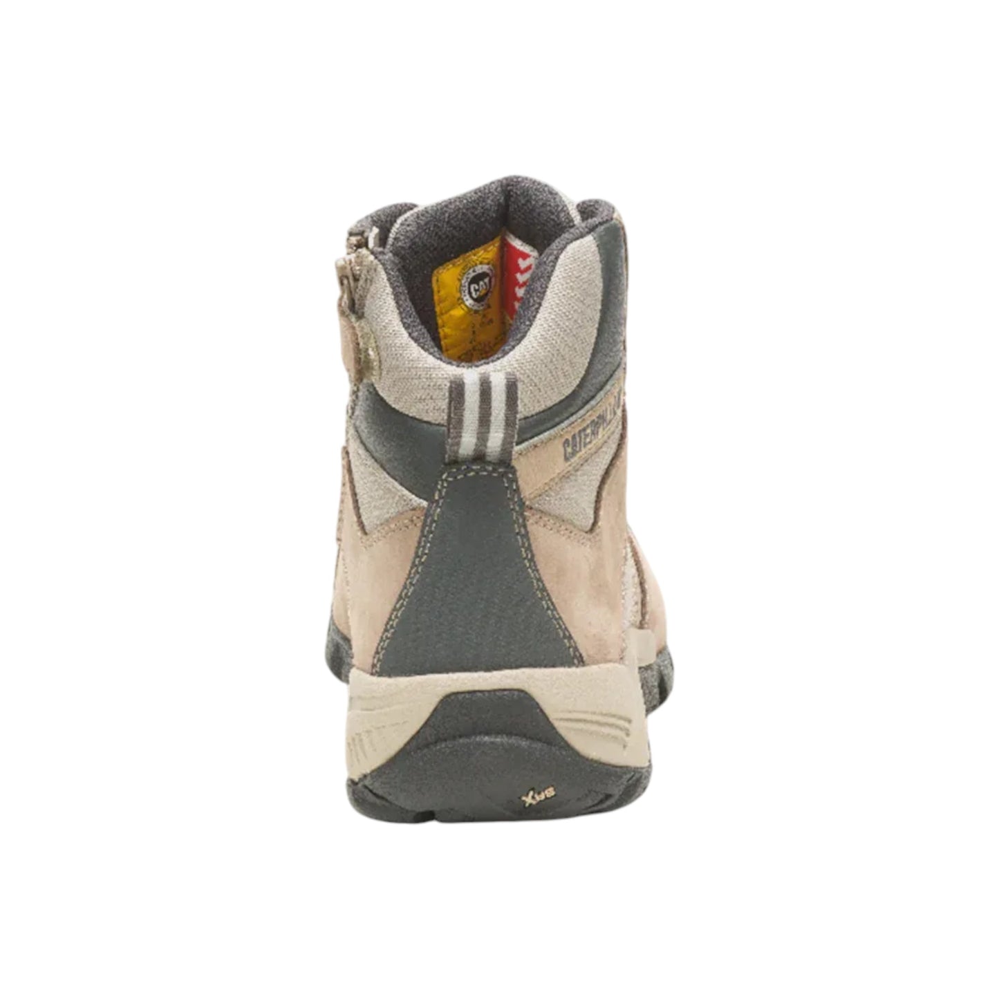 Mens Caterpillar Argon Hi Side Zip St Steel Toe Work Boot Taupe