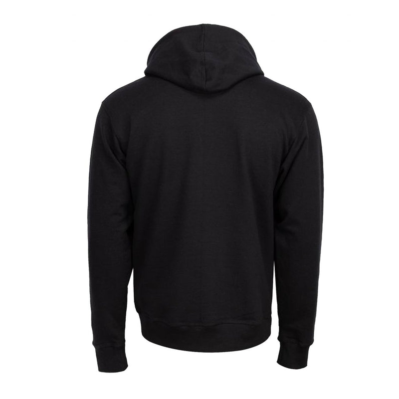 Mens Champion Black Hoodie Powerblend Fleece Script Logo Sweatshirt
