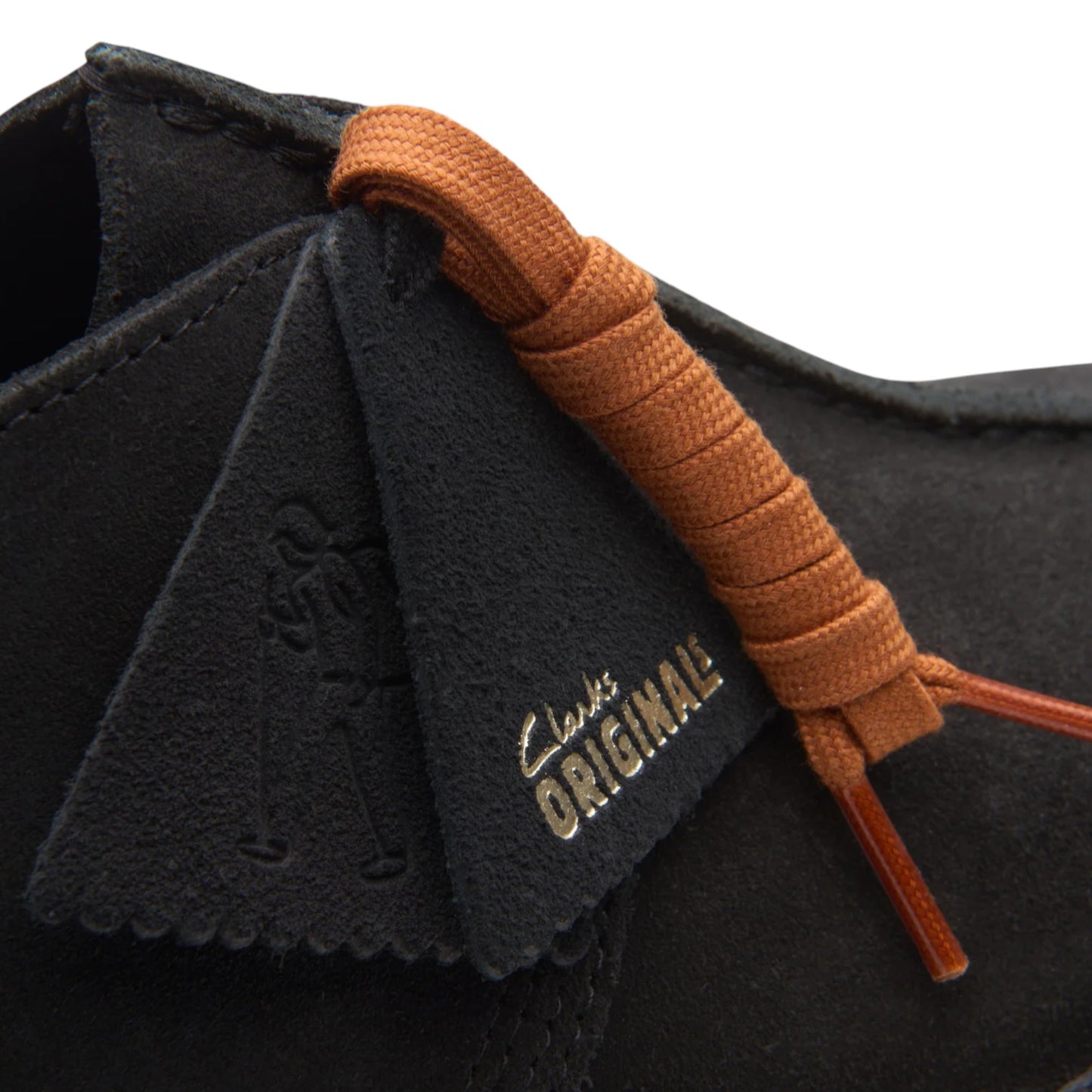 Mens Clarks Desert Trek Shoes Black Suede