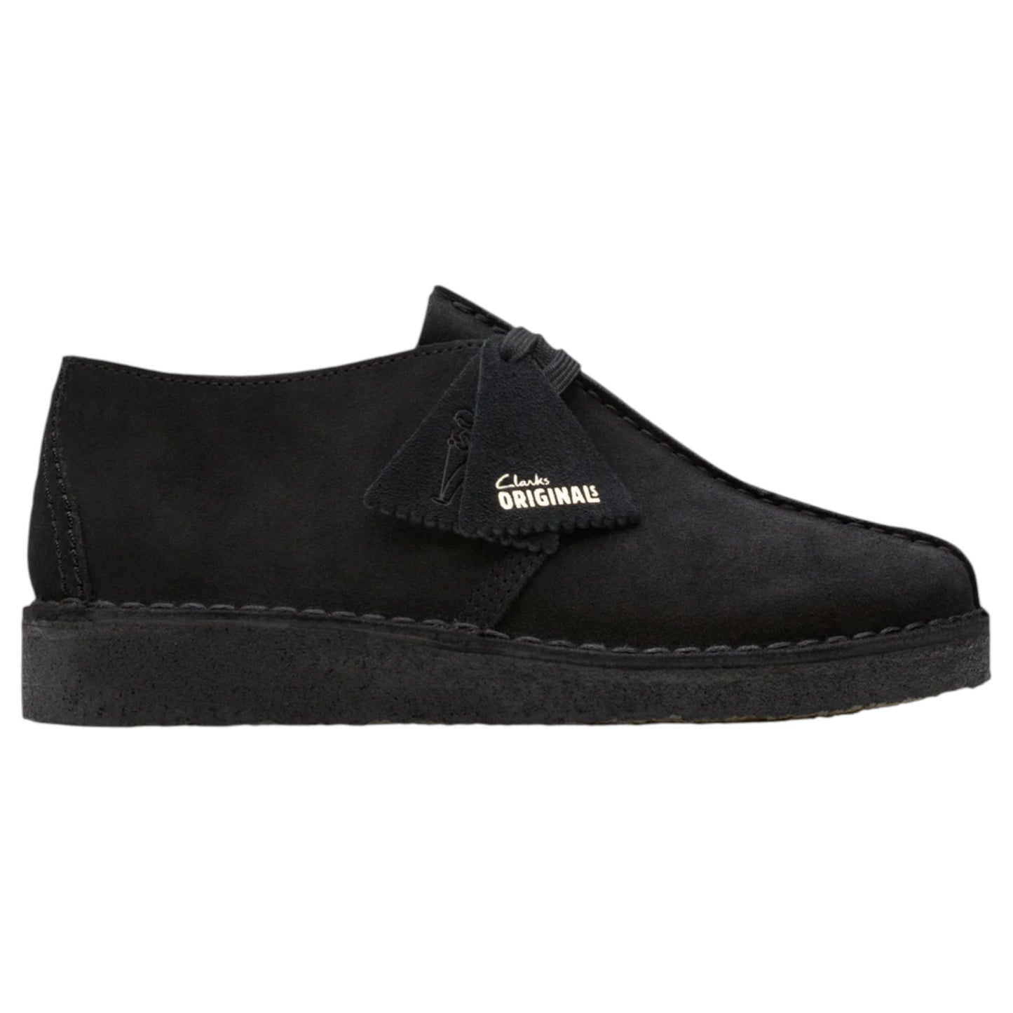 Mens Clarks Desert Trek Shoes Black Suede