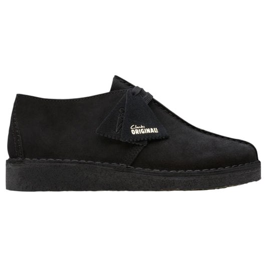 Mens Clarks Desert Trek Shoes Black Suede
