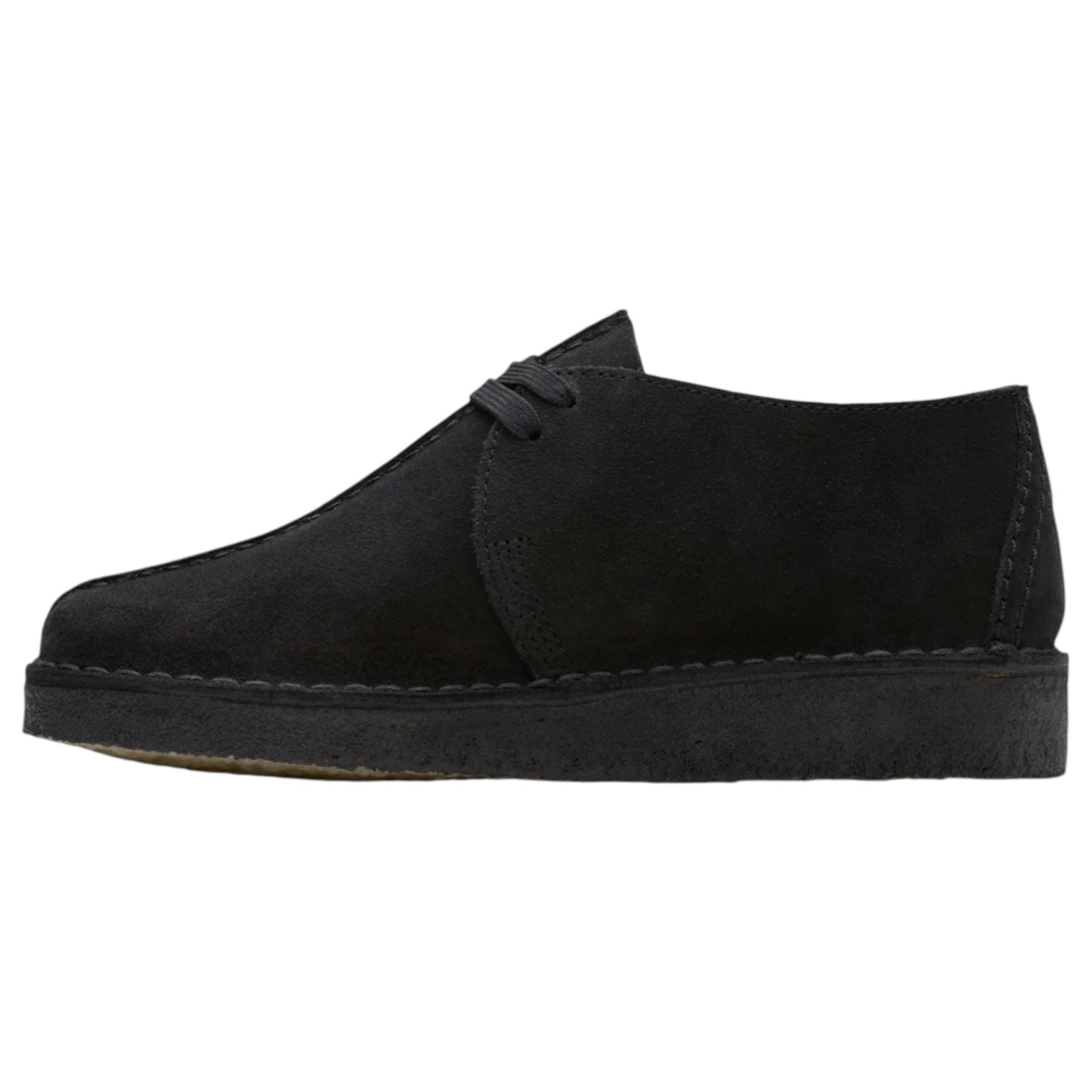 Mens Clarks Desert Trek Shoes Black Suede