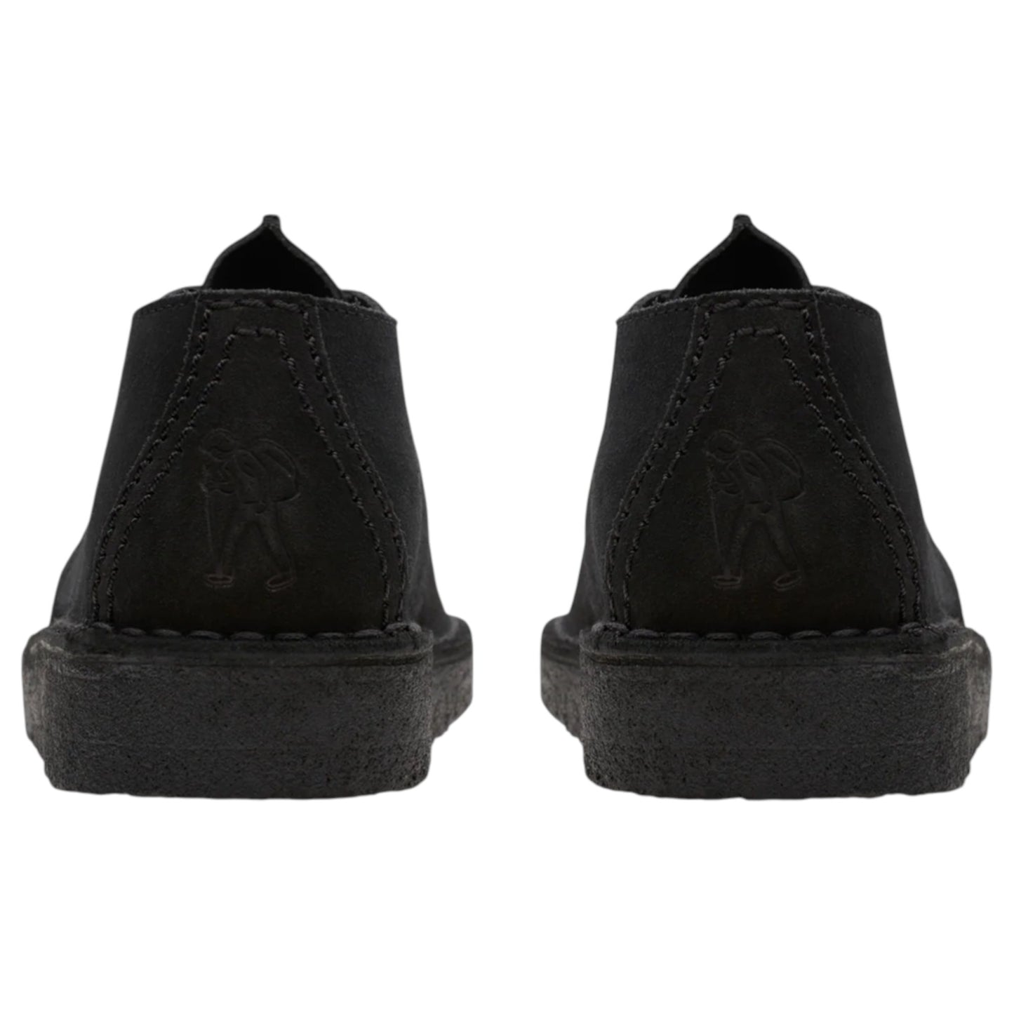 Mens Clarks Desert Trek Shoes Black Suede