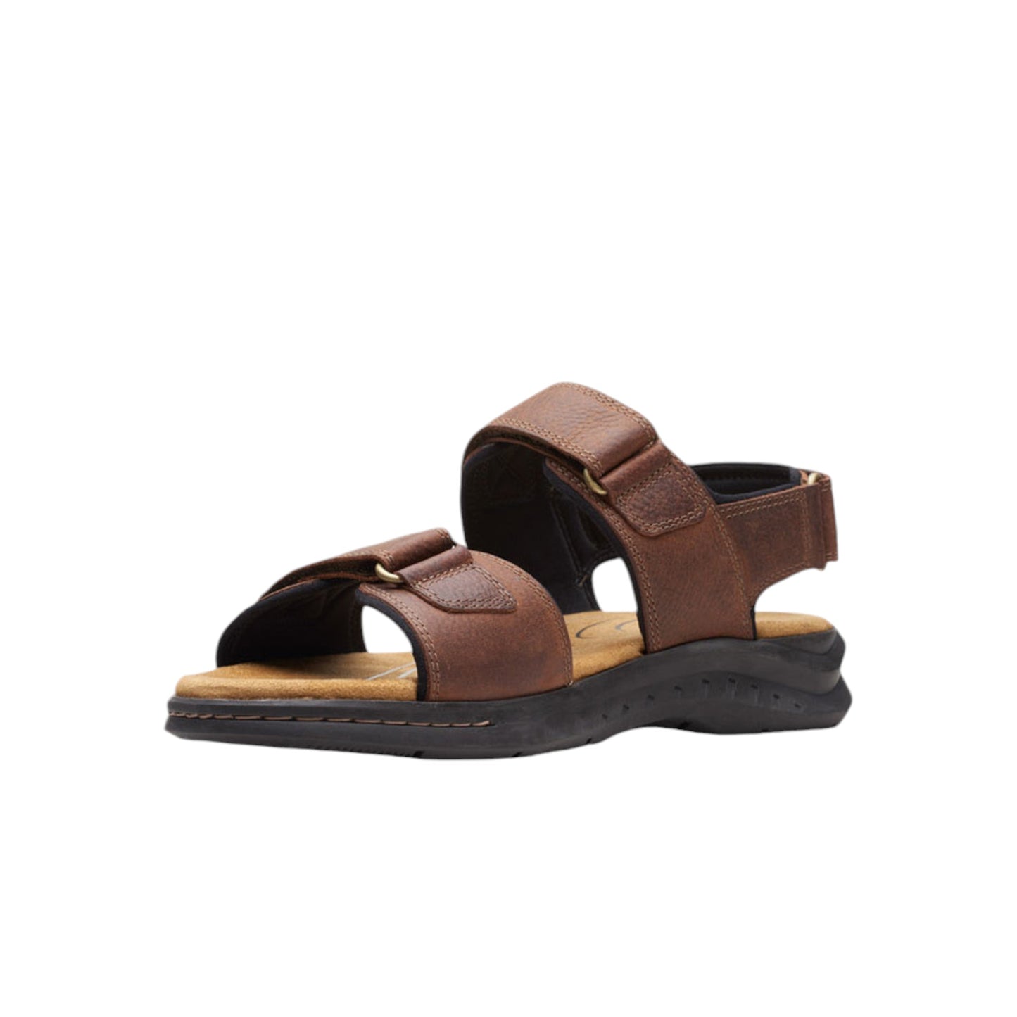 Mens Clarks Hapsford Creek Sandals Dark Brown