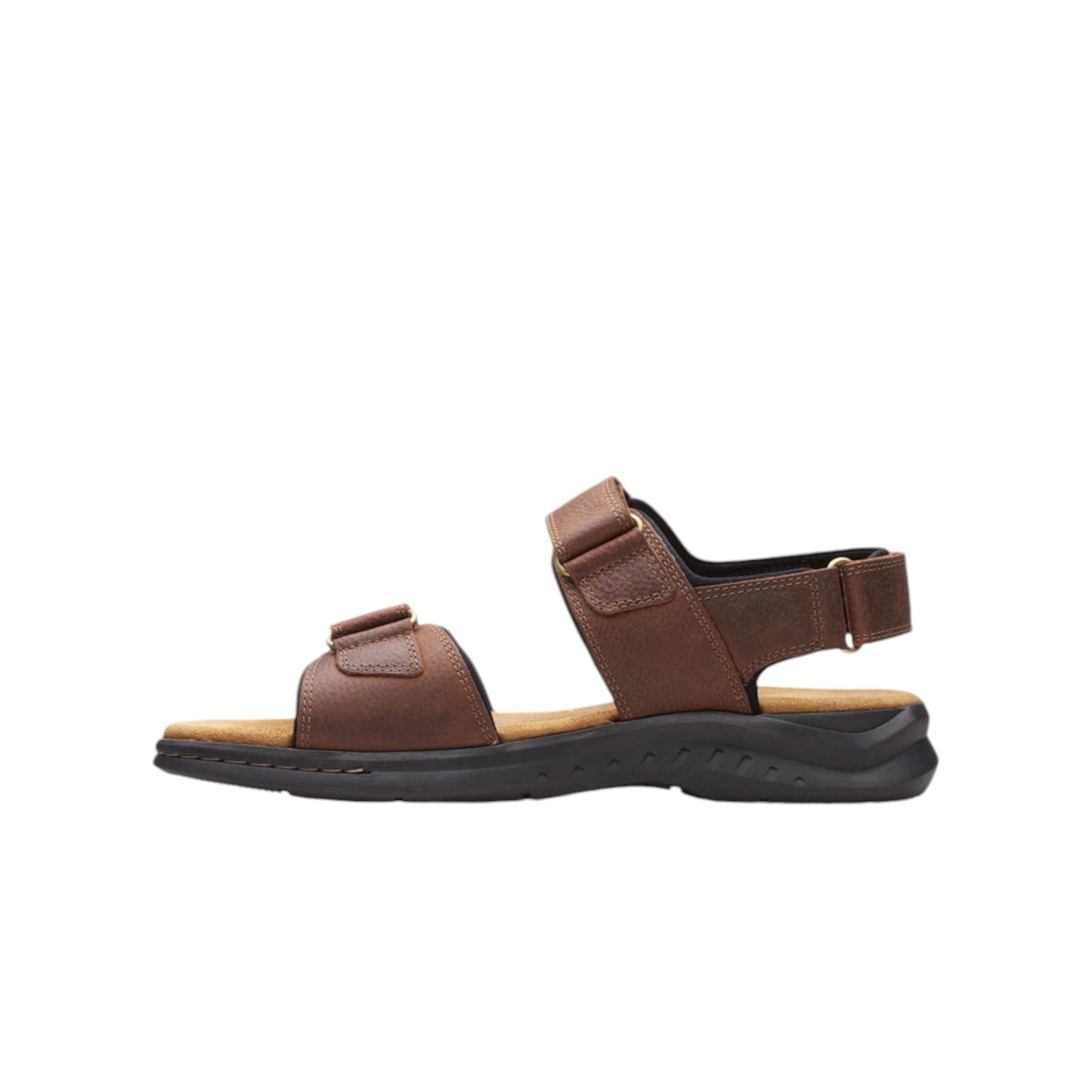 Mens Clarks Hapsford Creek Sandals Dark Brown