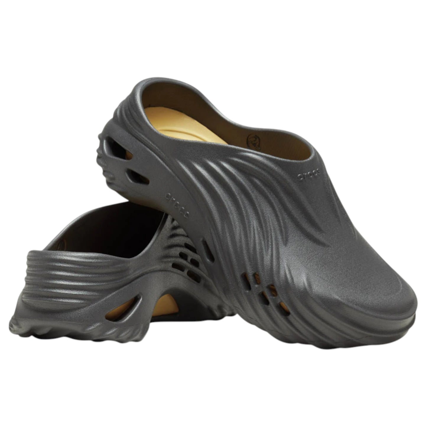 Mens Crocs Echo Wave Sandals Black
