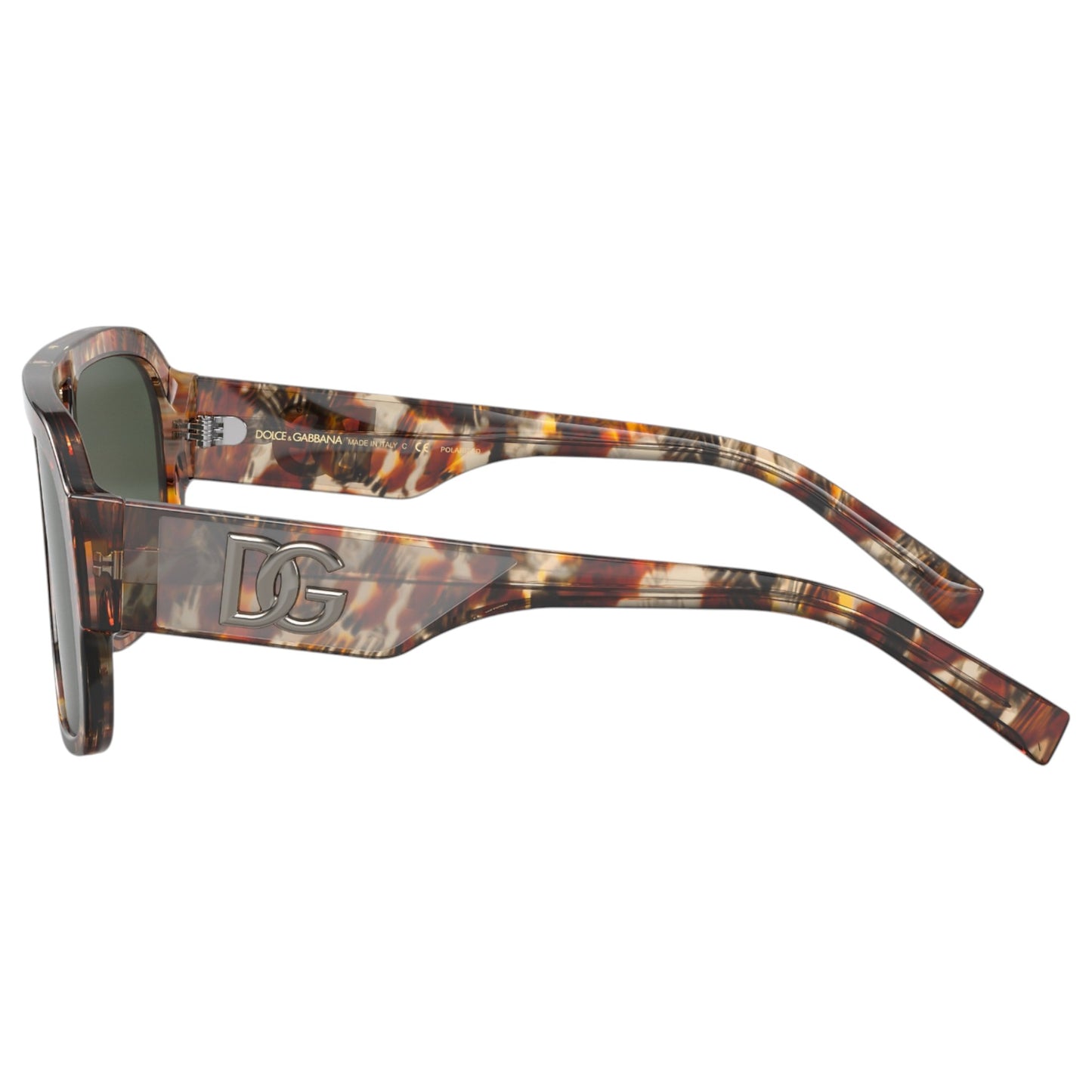 Mens Dolce & Gabbana DG4403 Polarized Sunglasses Red Havana/Dark Green Polar