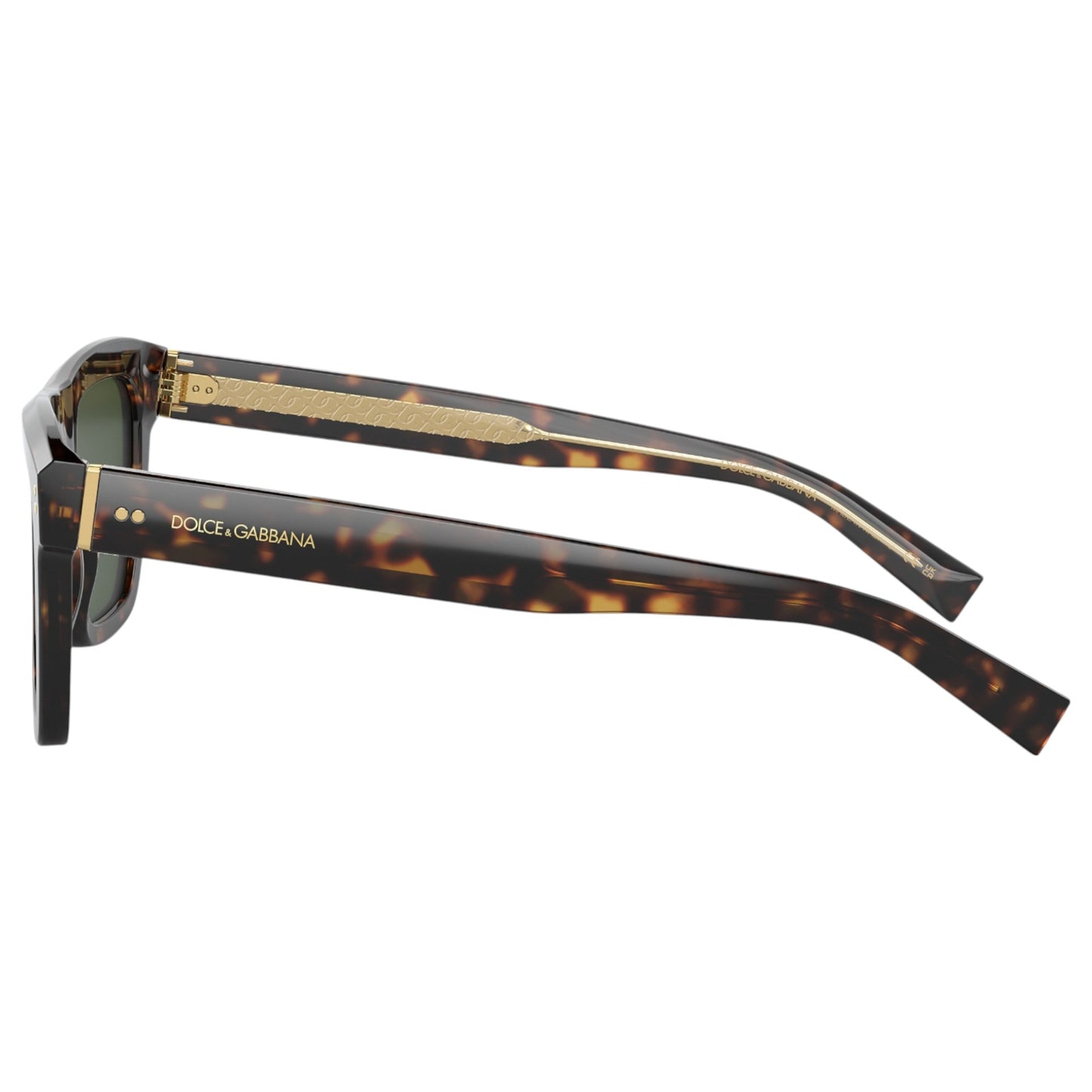 Mens Dolce & Gabbana DG4420 Sunglasses Havana/ Dark Green